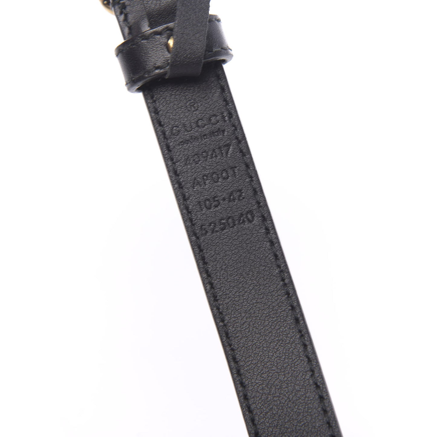 Calfskin Double G 20mm Belt 105 42 Black