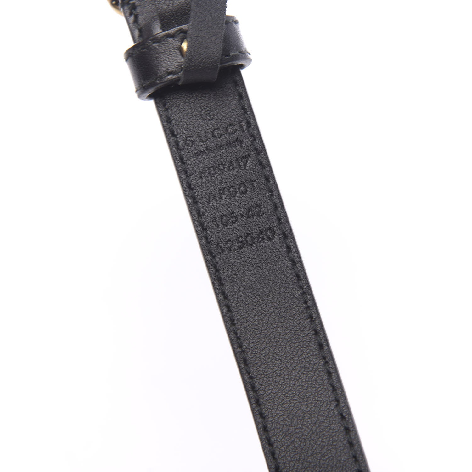Gucci Calfskin Double G 20mm Belt 105 42 Black 3 of 5