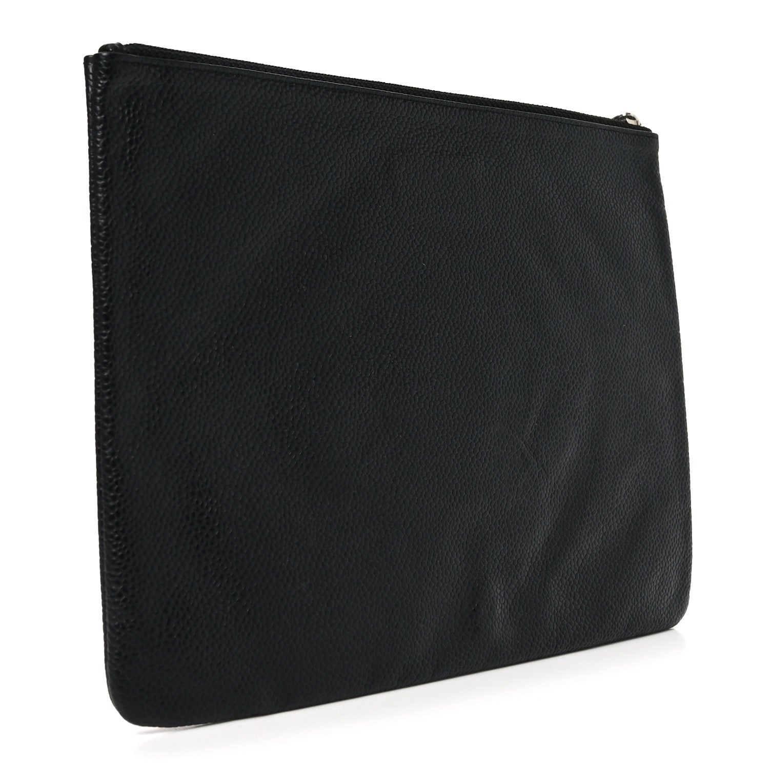 Chanel Caviar Timeless CC Cosmetic Pouch Clutch Black 3 of 8