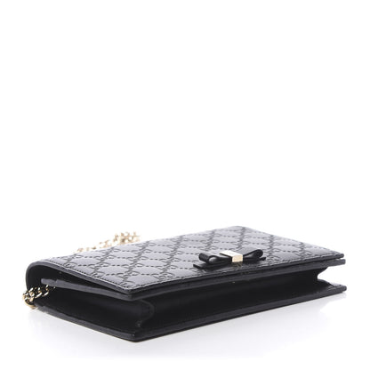 Gucci Guccissima Signature Bowy Chain Wallet Black 4 of 16
