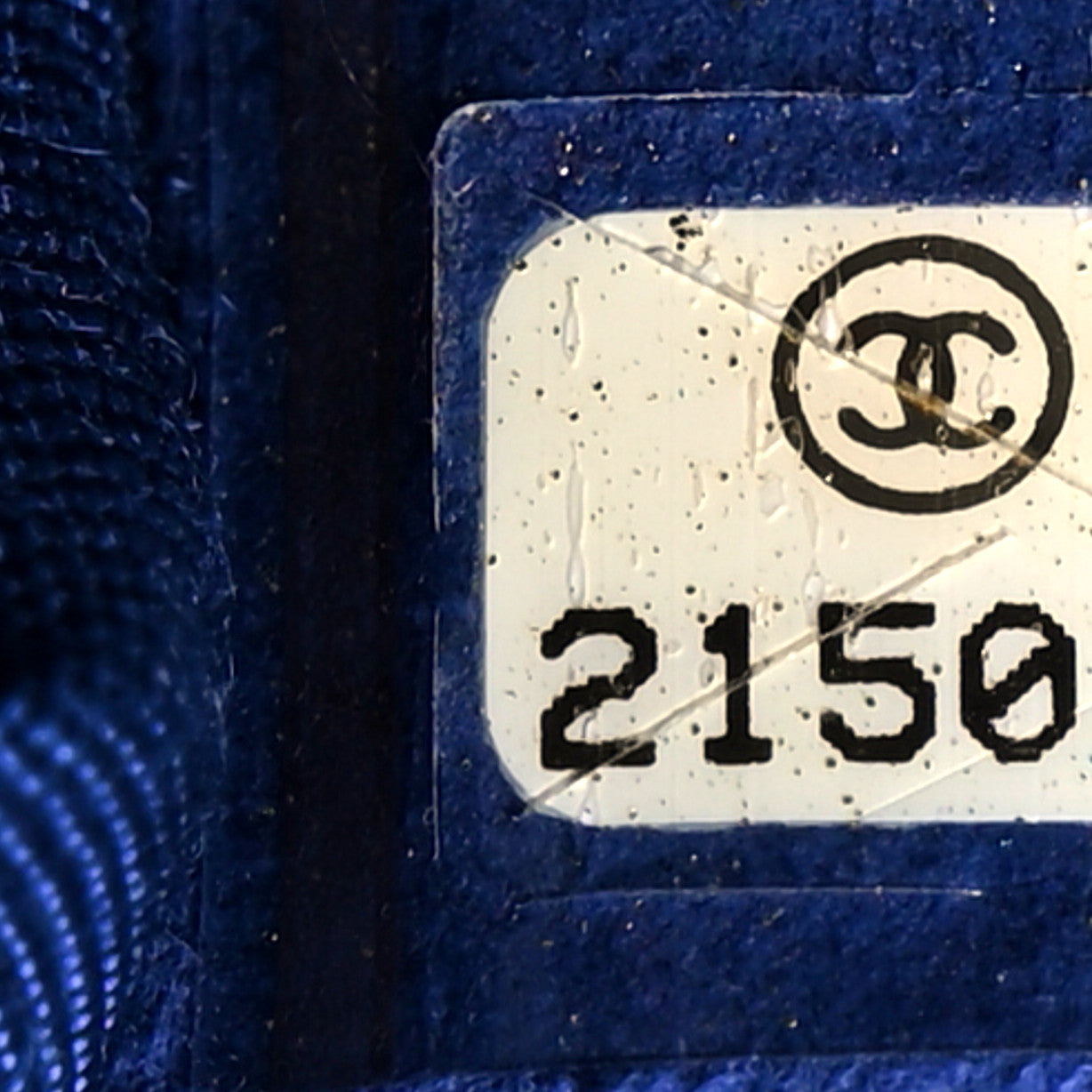 Velvet Quilted Medium Boy Flap Blue