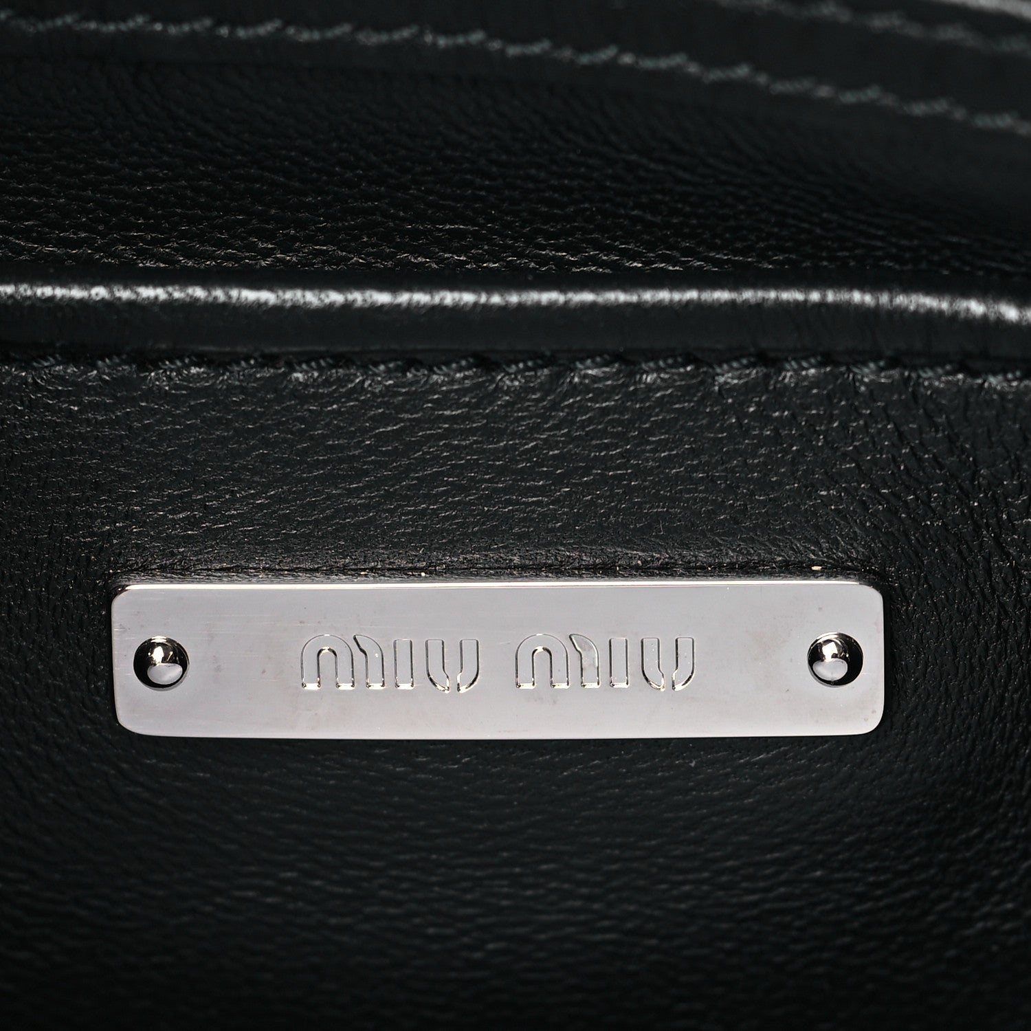 Miu Miu Nappa Matelasse Striped Shoulder Bag Black White 6 of 10