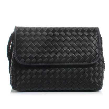Bottega Veneta Vintage Woven Satin Evening Bag Black 1 of 6