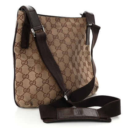 Gucci Monogram Flat Messenger Bag Dark Brown 3 of 9