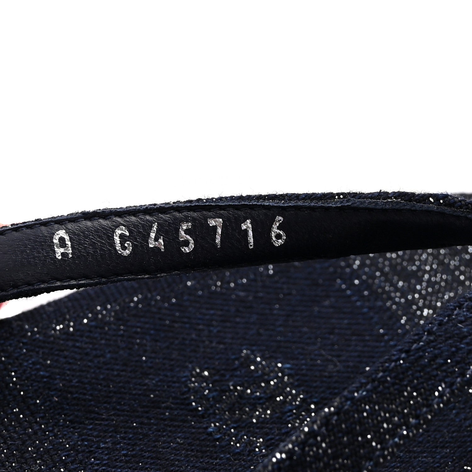 Chanel Cotton SIlk Crystal CC Thong Sandals 36.5 Dark Blue Silver 9 of 10