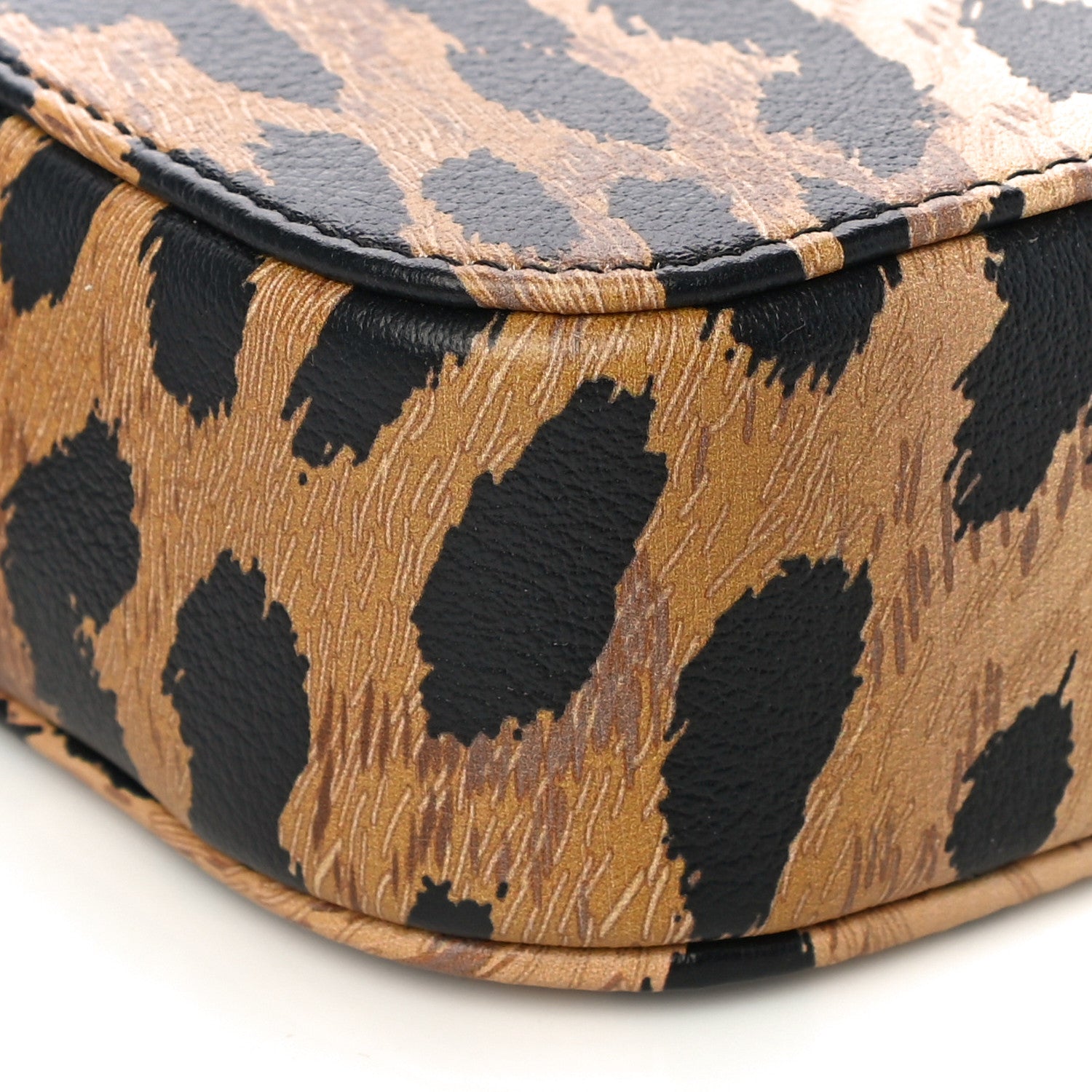 Balenciaga Calfskin Printed Leopard XS Everyday Camera Bag Beige White 8 of 9