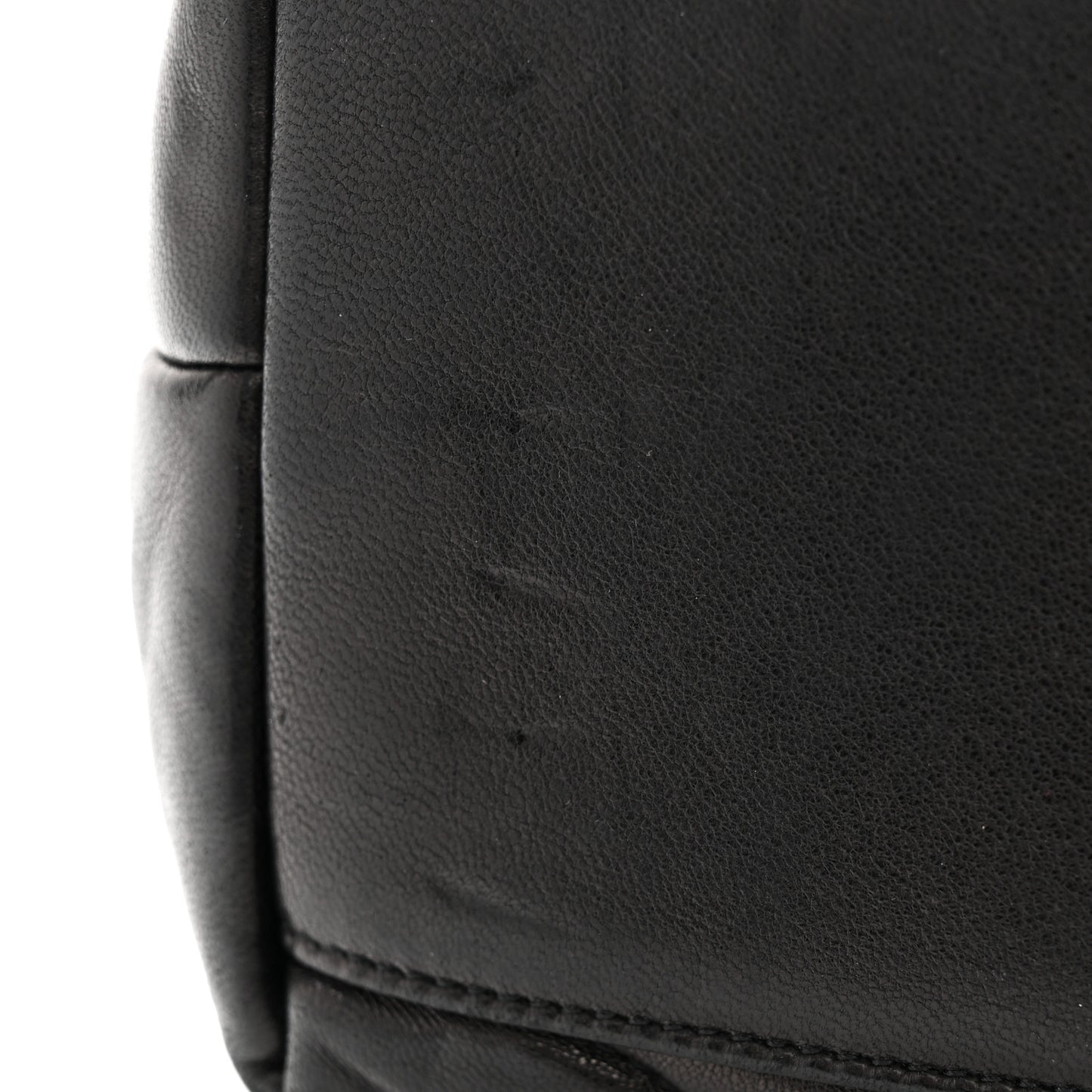 Lambskin Quilted Medium Loulou Puffer Monogram Chain Satchel Black