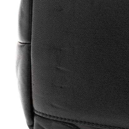 Saint Laurent Lambskin Quilted Medium Loulou Puffer Monogram Chain Satchel Black 11 of 11