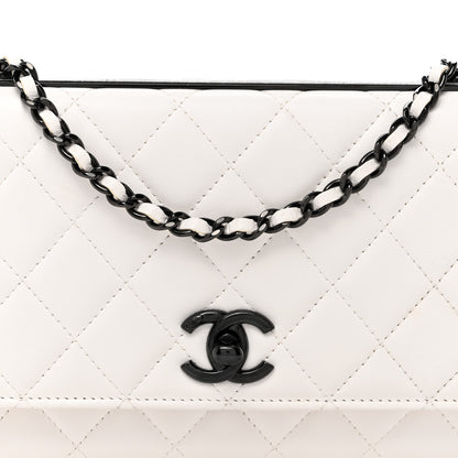 Chanel Lambskin Quilted Mini Trendy CC Wallet On Chain WOC White 9 of 11
