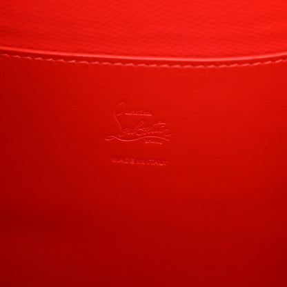 Christian Louboutin Crocodile Embossed Calfskin Spiked Small Cabarock Shopper Tote Red 6 of 10