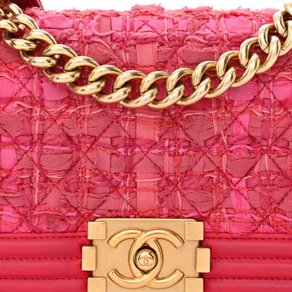 Chanel Lambskin Tweed Small Boy Flap Fuchsia 8 of 10