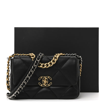Chanel Lambskin Quilted Medium Chanel 19 Flap Black 11 of 11