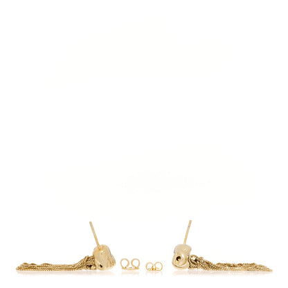 Bottega Veneta Sterling Silver Tassel Drop Earrings Gold 3 of 4