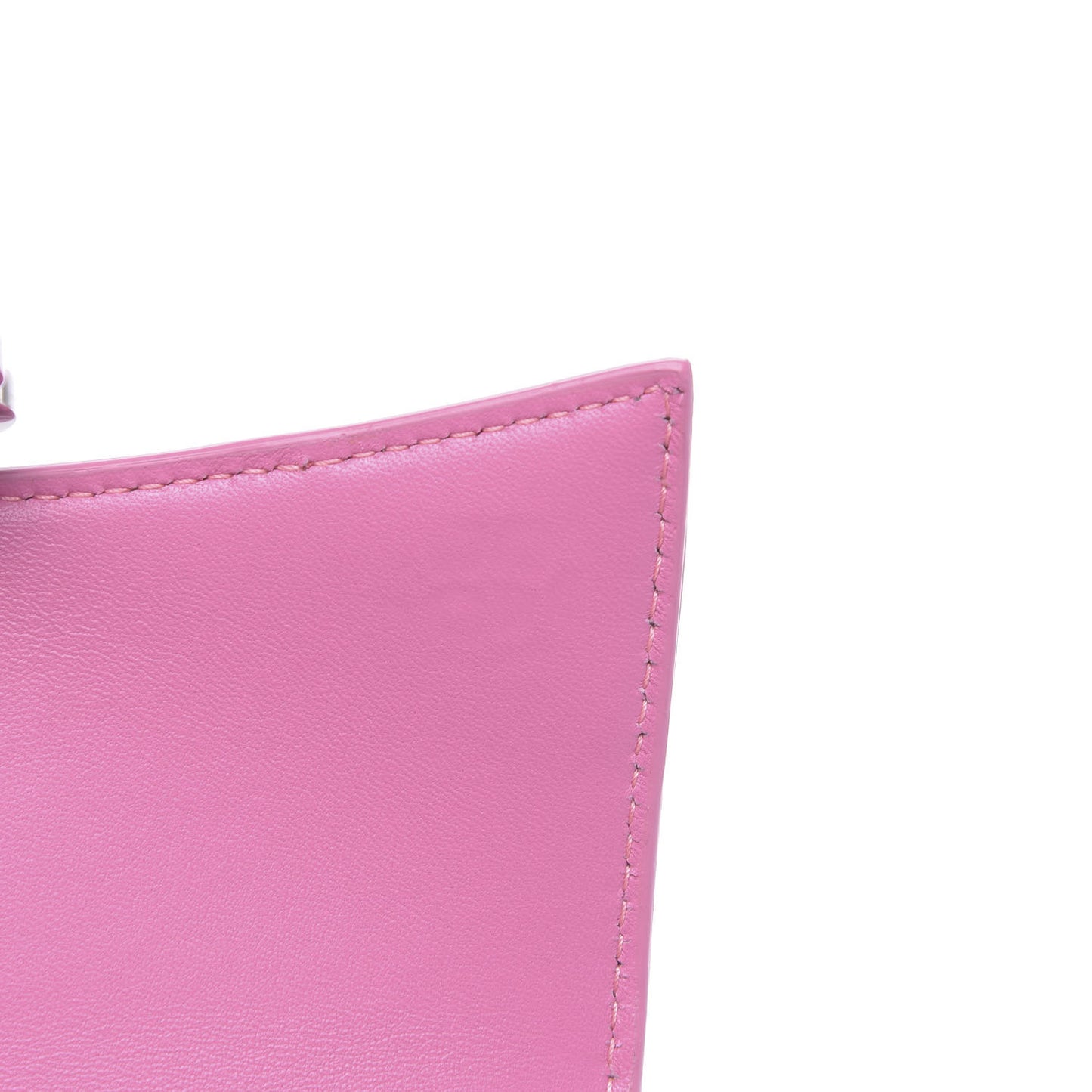 Shiny Calfskin Crocodile Embossed Hourglass Top Handle Bag XS Baby Pink