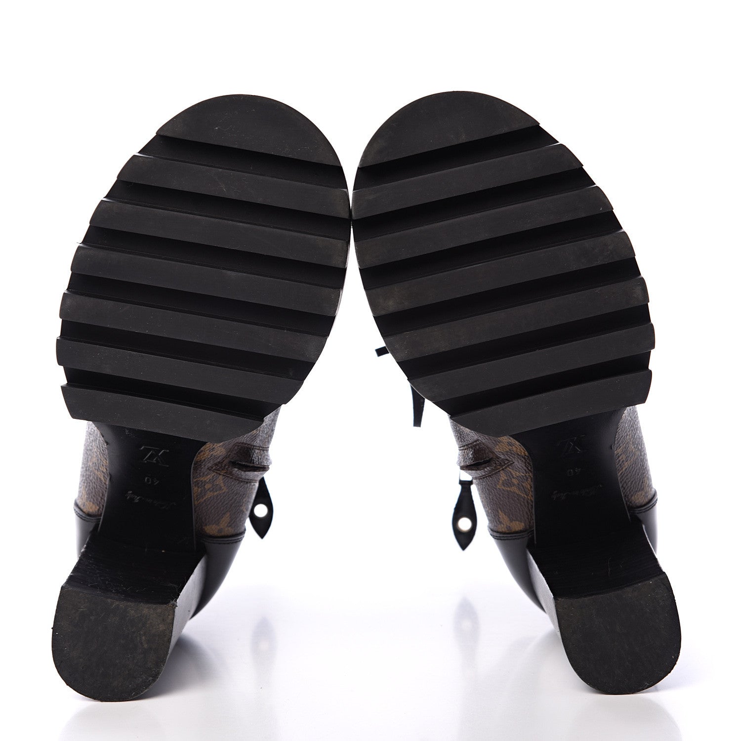 Louis Vuitton Patent Calfskin Monogram Star Trail Ankle Boots 40 Black 5 of 9