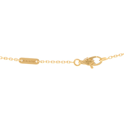 Van Cleef & Arpels 18K Yellow Gold Mother of Pearl Sweet Alhambra Pendant Necklace 4 of 5
