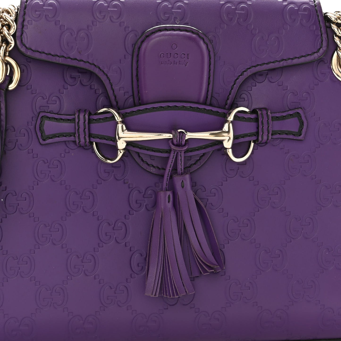 Guccissima Small Emily Chain Shoulder Bag Purple