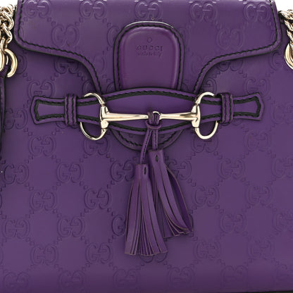 Gucci Guccissima Small Emily Chain Shoulder Bag Purple 8 of 11