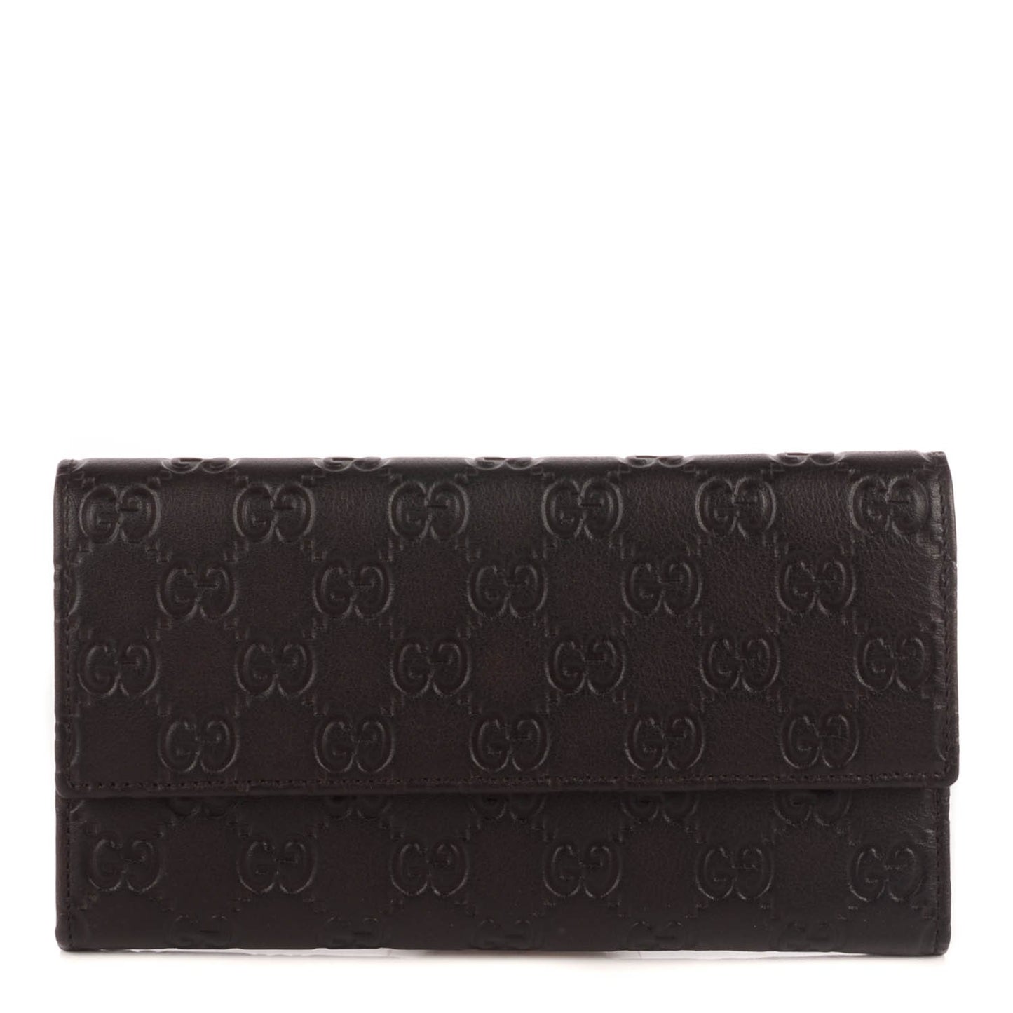 Guccissima Continental Flap Wallet Chocolate