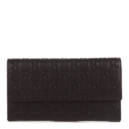 Gucci Guccissima Continental Flap Wallet Chocolate 1 of 7