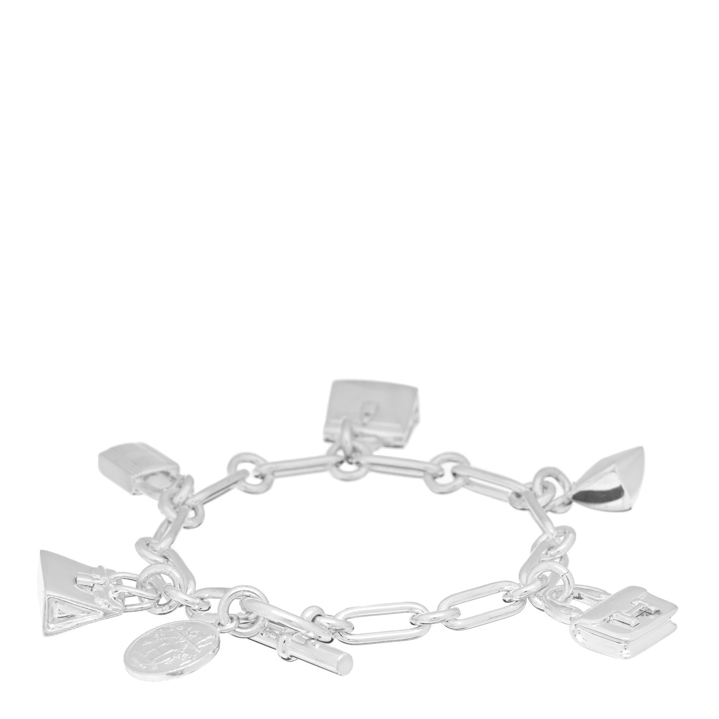 Sterling Silver Five Bags Amulette Charm Bracelet SH