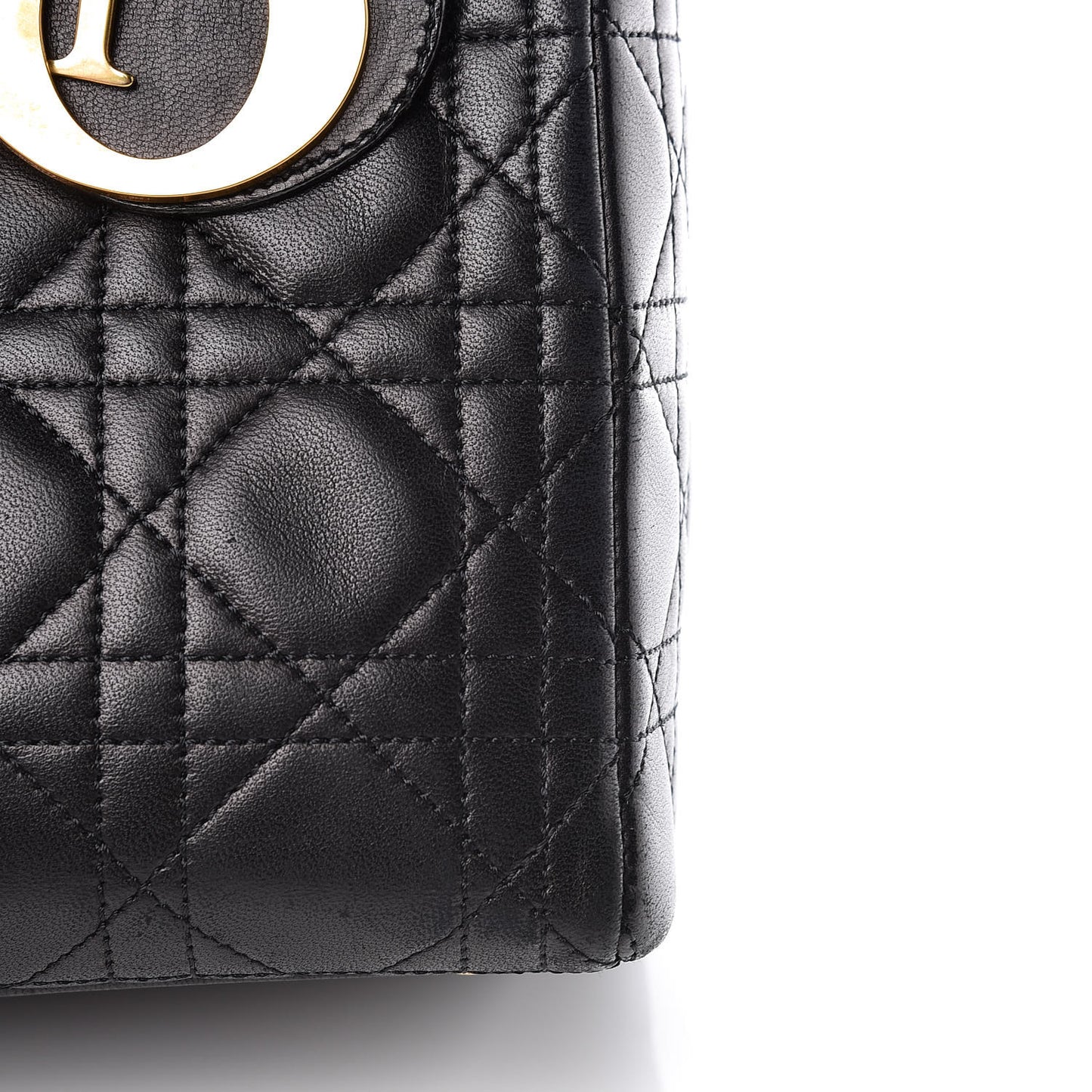 Lambskin Cannage Medium Lady Dior Black