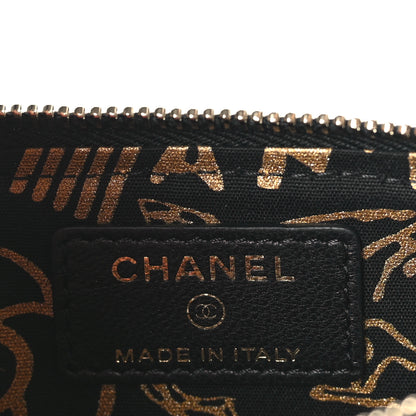 Chanel Lambskin Quilted Egyptian Amulet Classic Flat Wallet Pouch Black 6 of 7