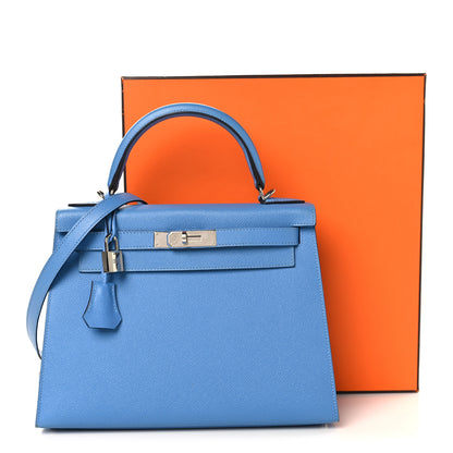 Hermes Epsom Kelly Sellier 28 Bleu Paradise 13 of 13