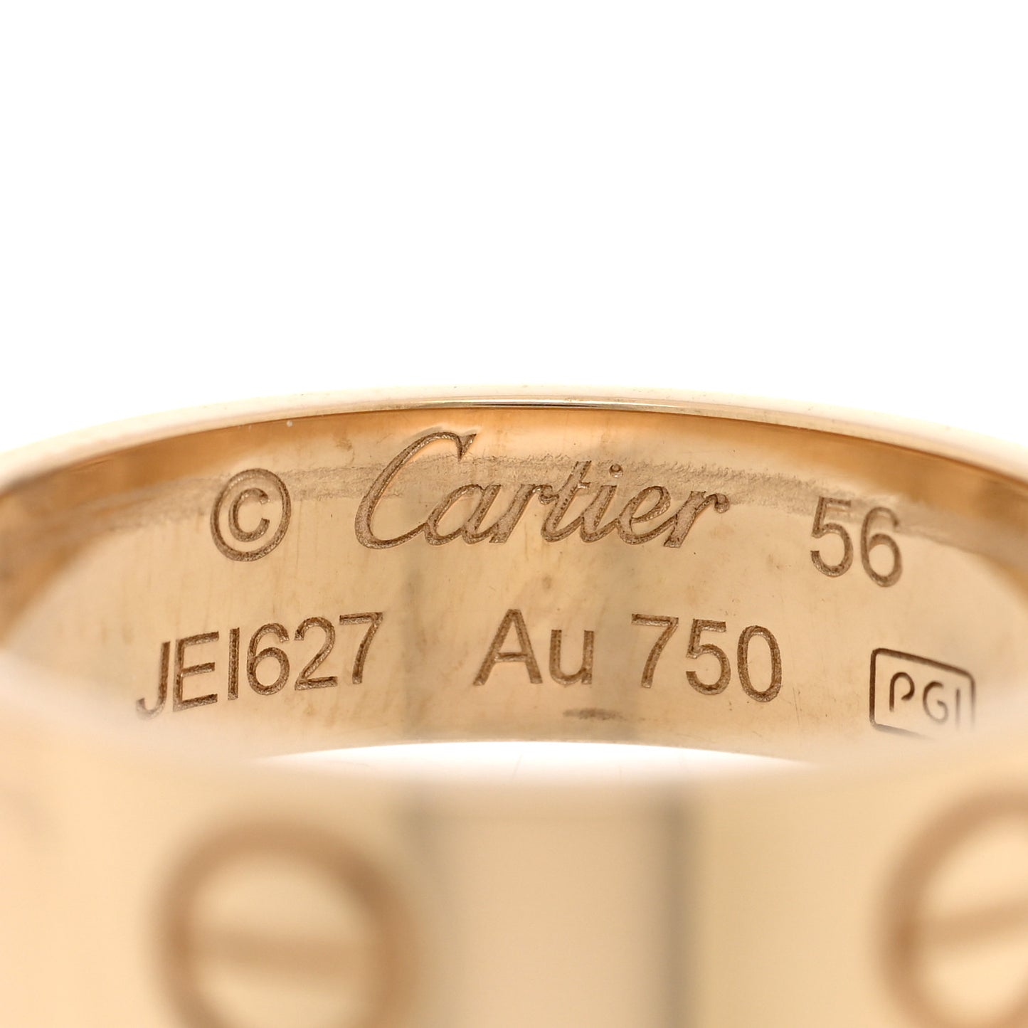 18K Yellow Gold 5.5mm LOVE Ring 56 7.5