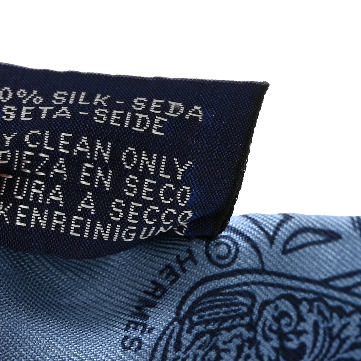 Hermes Silk Brides de Gala en Fleurs Twilly Marine Rose Bleu 4 of 5
