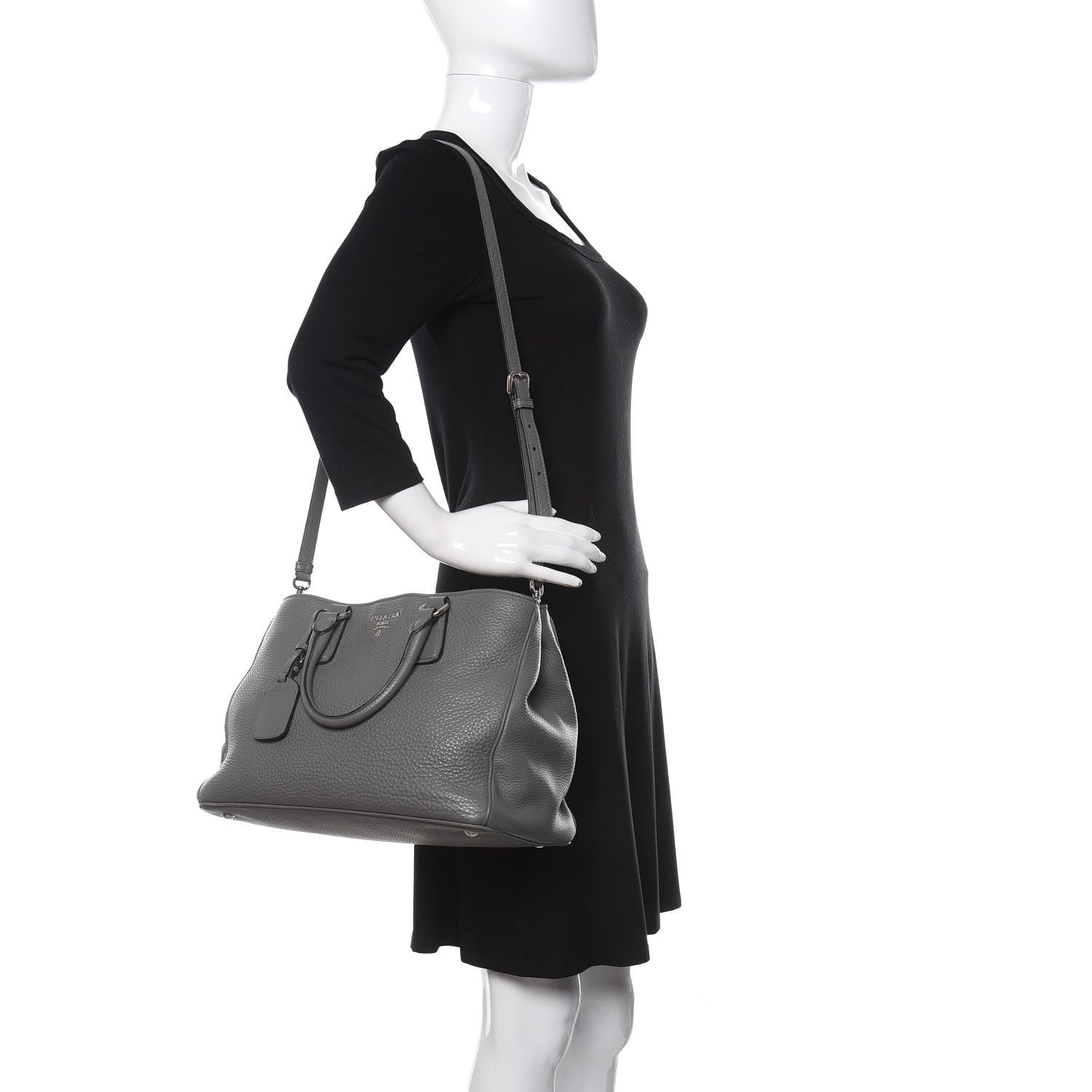 Prada Vitello Daino Tote Marmo 2 of 11