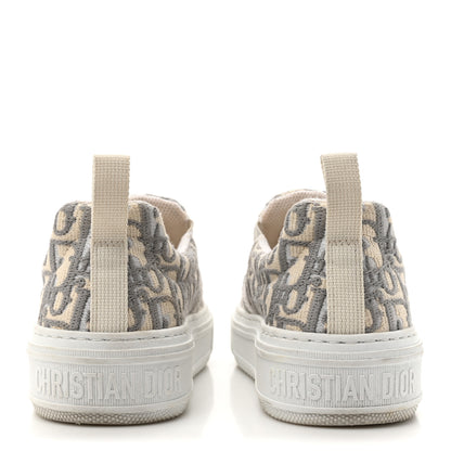 Christian Dior Canvas Oblique Embroidered Womens Solar Slip On Sneakers 35.5 Grey Stone 5 of 10