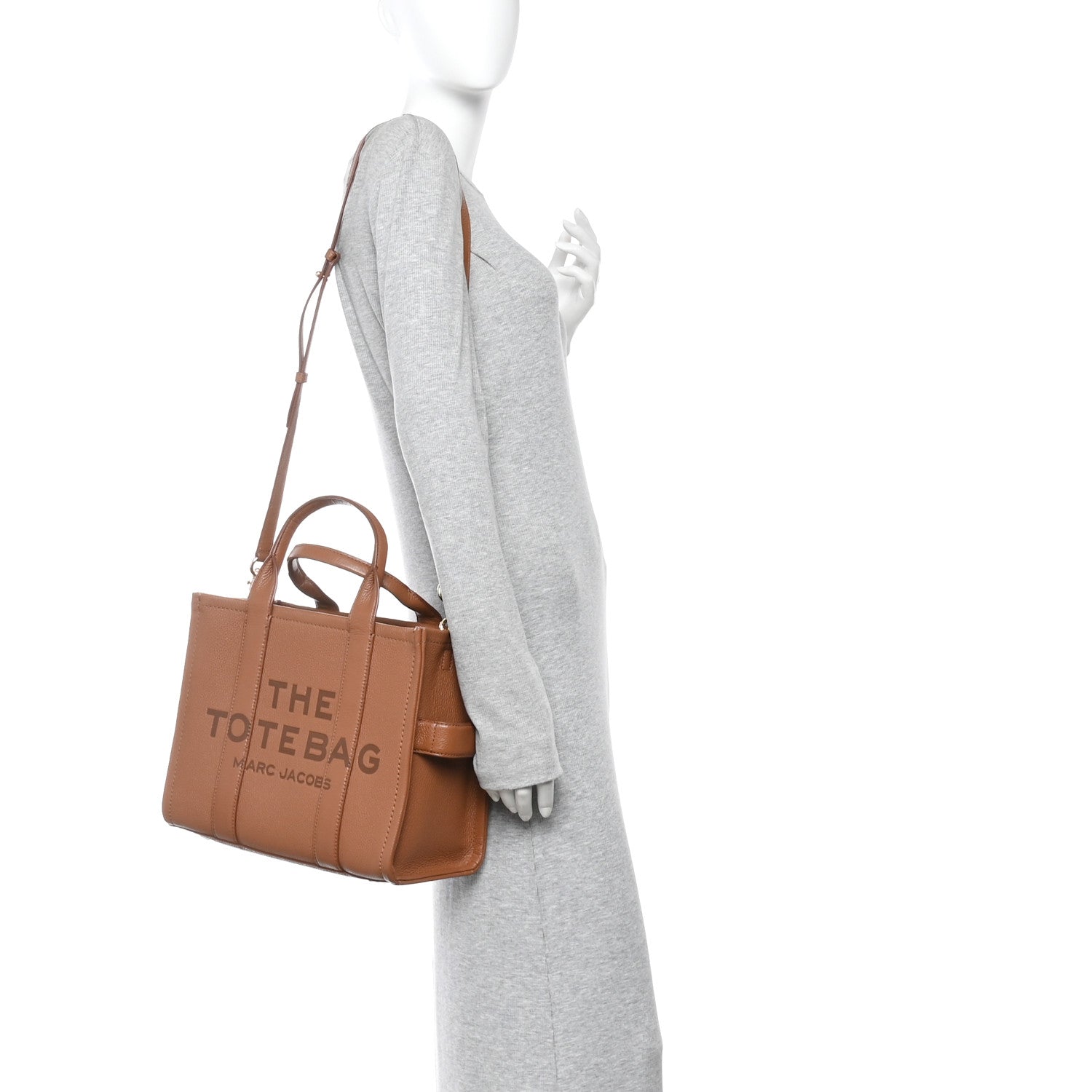 Marc Jacobs Grained Calfskin Medium The Tote Bag Argan Oil 2 of 13