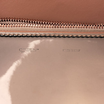 Off-White Patent Mirror Binder Clip Bag Rose Gold 6 of 17
