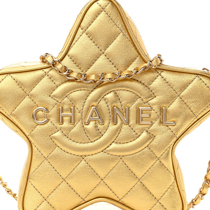 Chanel Metallic Lambskin Quilted Walk Of Fame Star Bag Gold 8 of 11
