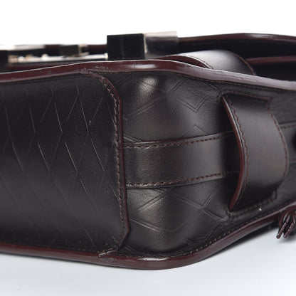 Proenza Schouler Diamond Calfskin Embossed Mini PS11 Classic Shoulder Bag Dark Brown 10 of 11