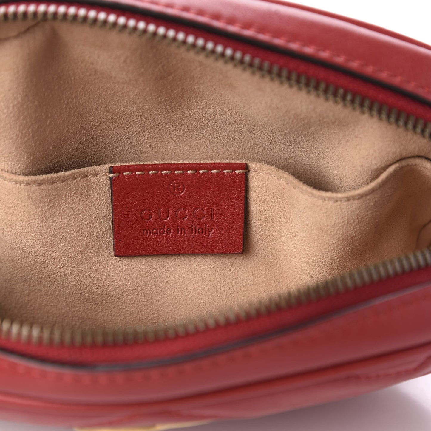 Calfskin Matelasse GG Marmont Belt Bag 75 30 Hibiscus Red