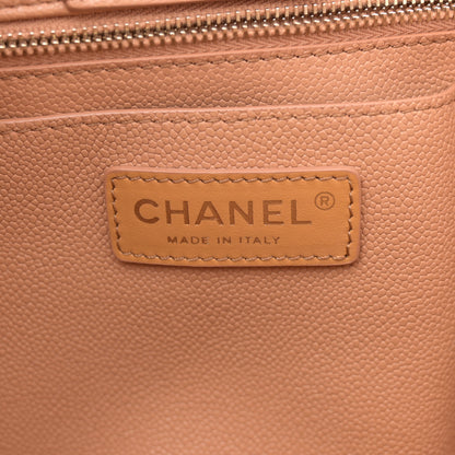 Chanel Caviar Quilted Small Shopping Tote Dark Beige 7 of 11