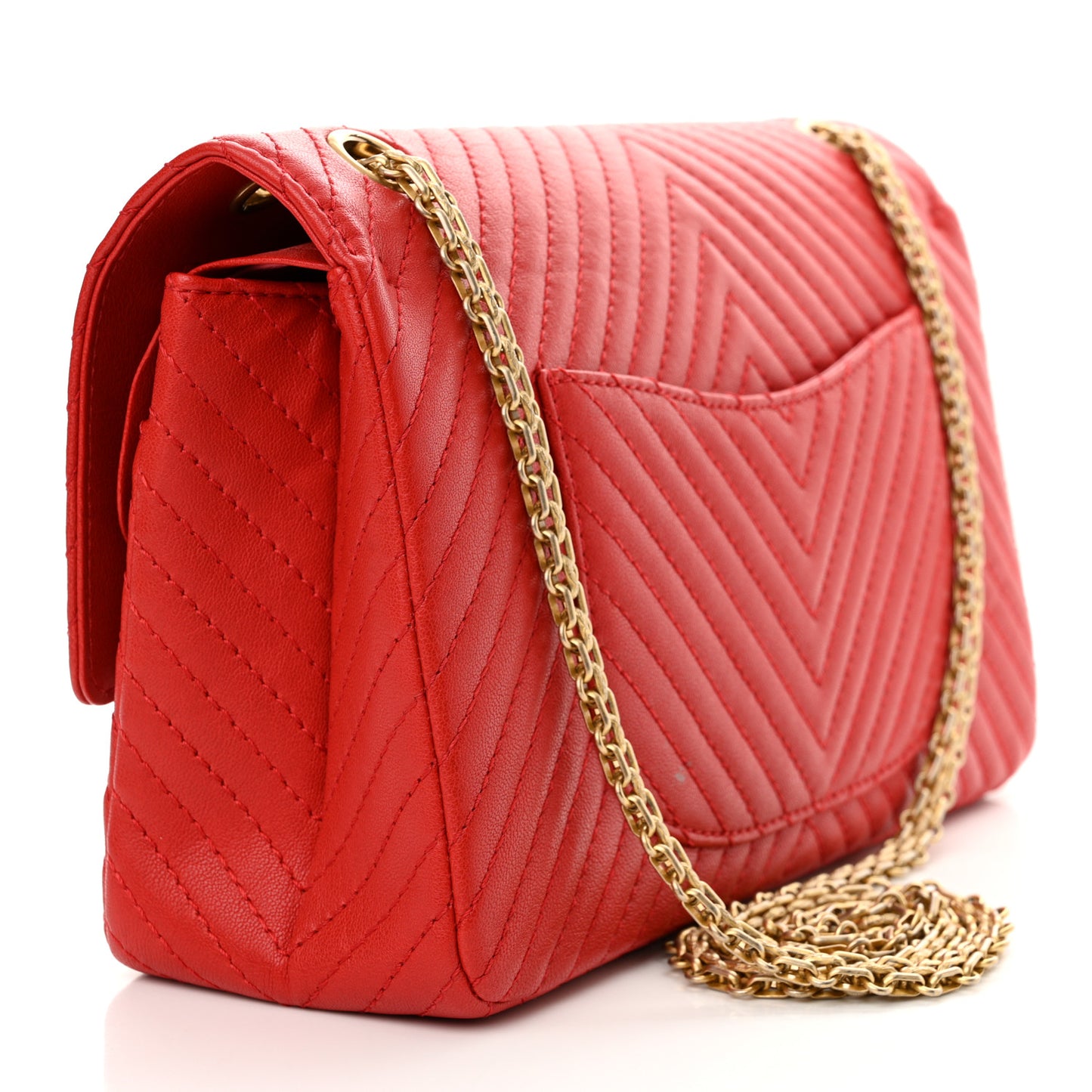Sheepskin Chevron Quilted 2.55 Reissue 226 Flap Red