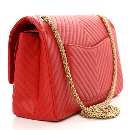Chanel Sheepskin Chevron Quilted 2.55 Reissue 226 Flap Red 3 of 14