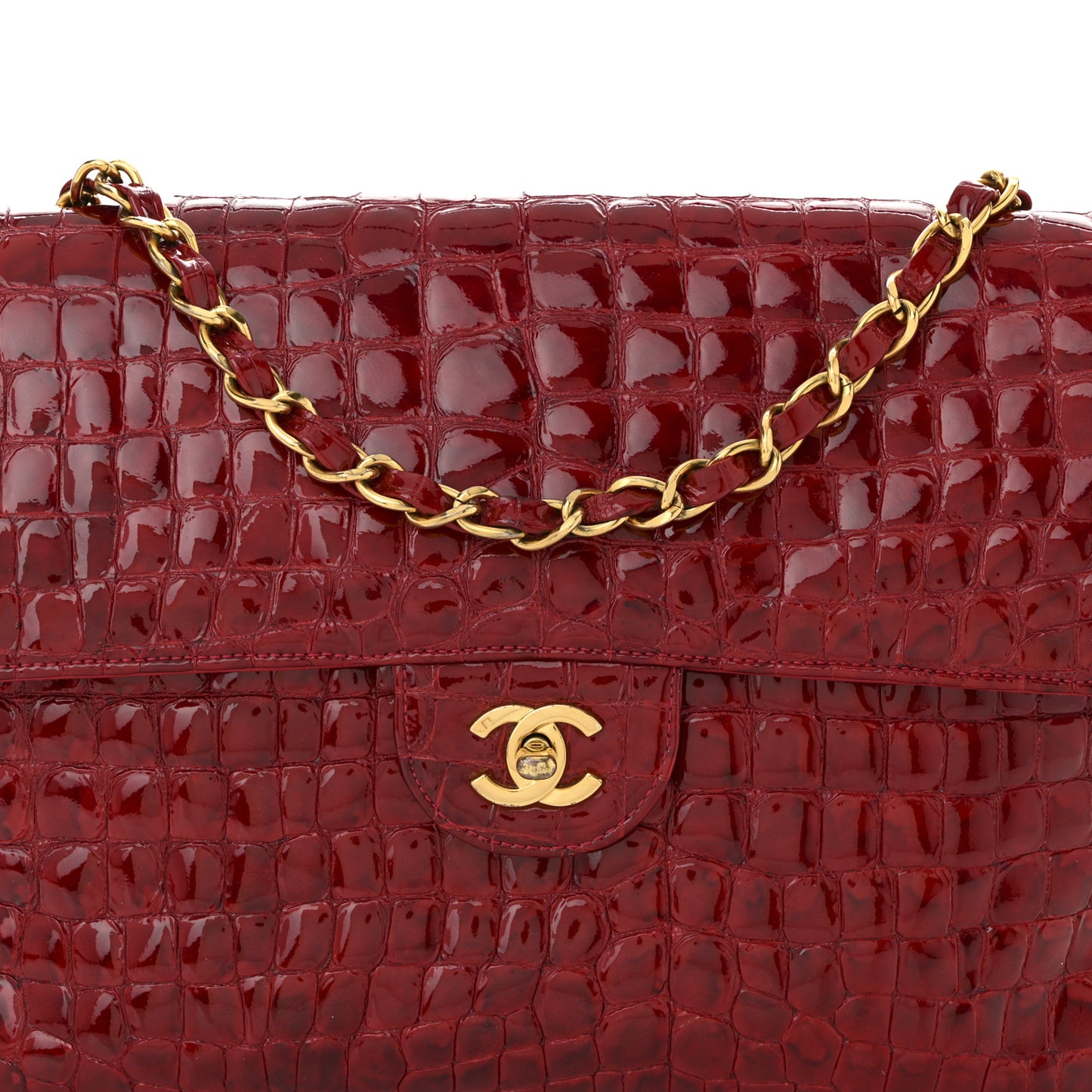 Alligator Jumbo Single Flap Red