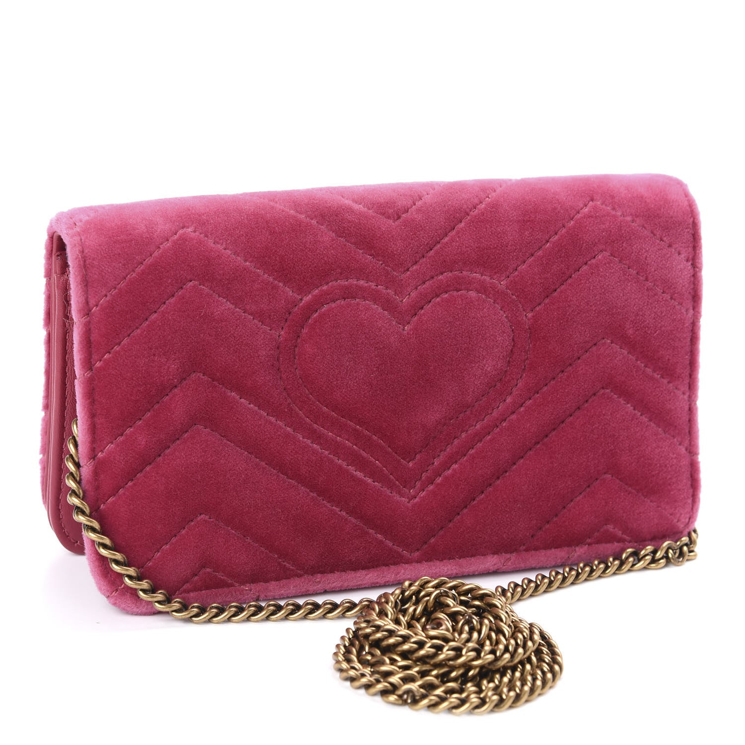 Gucci Velvet Matelasse Love Embroidered GG Marmont Mini Bag Light Raspberry Rose 3 of 11