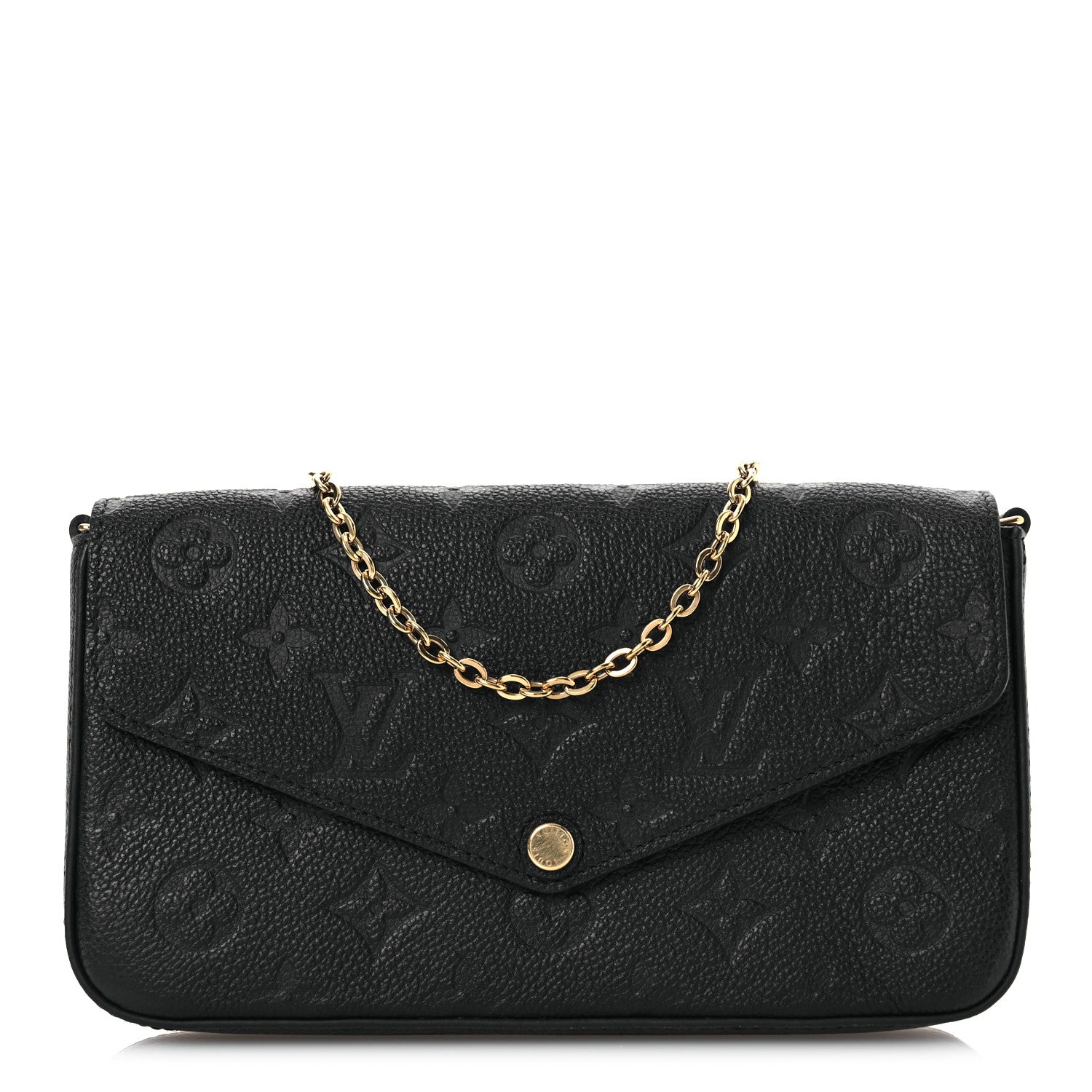 Louis Vuitton Empreinte Pochette Felicie Chain Wallet Black 1 of 10