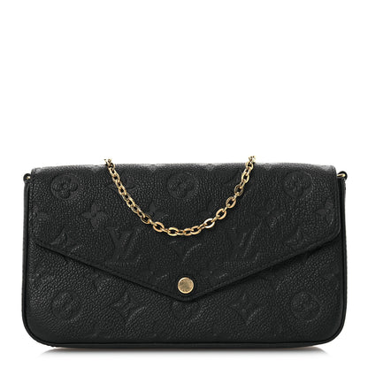 Louis Vuitton Empreinte Pochette Felicie Chain Wallet Black 1 of 10