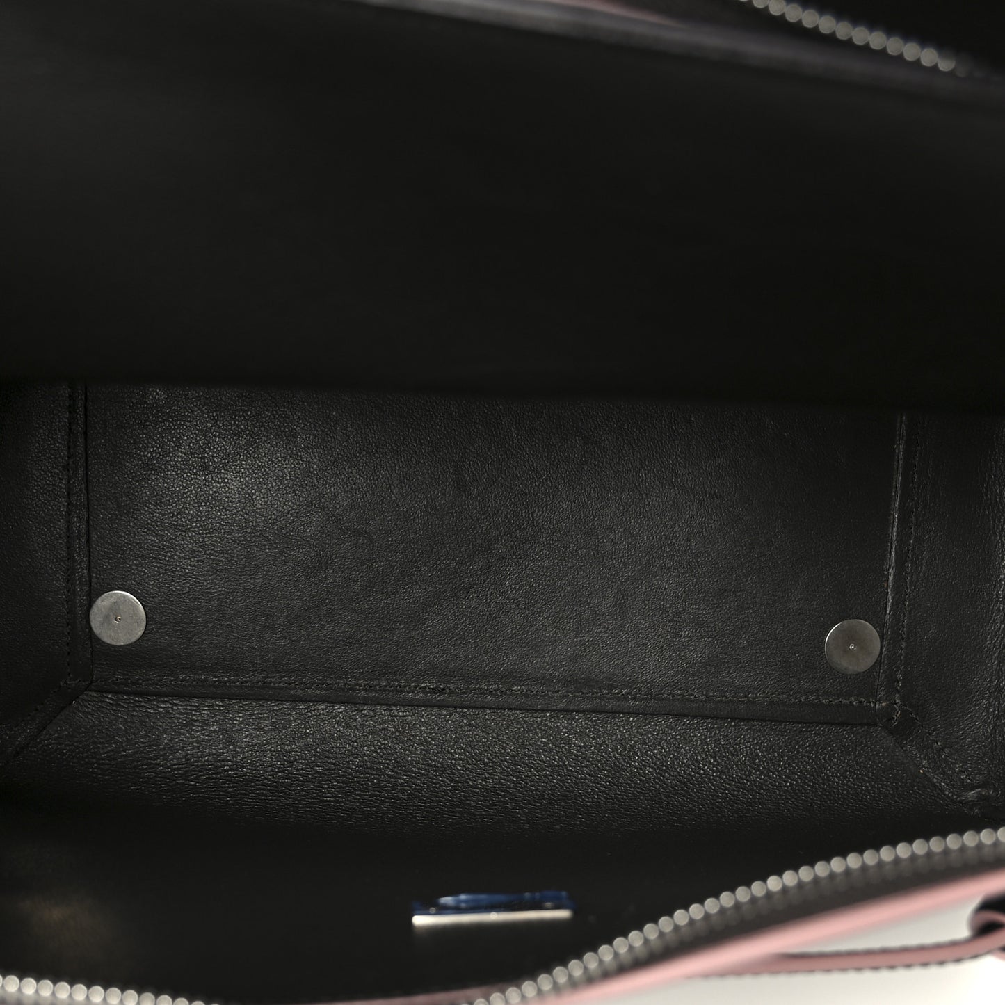 Smooth Calfskin Mini Belt Bag Dark Grey Pink