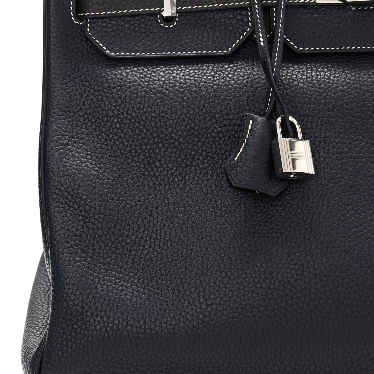 Togo Bi Color Horseshoe Birkin 40 Bleu Nuit Black