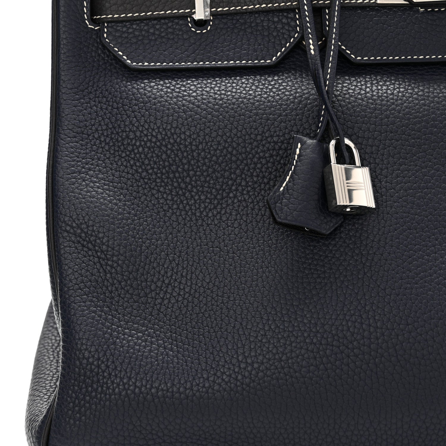 Hermes Togo Bi Color Horseshoe Birkin 40 Bleu Nuit Black 14 of 16
