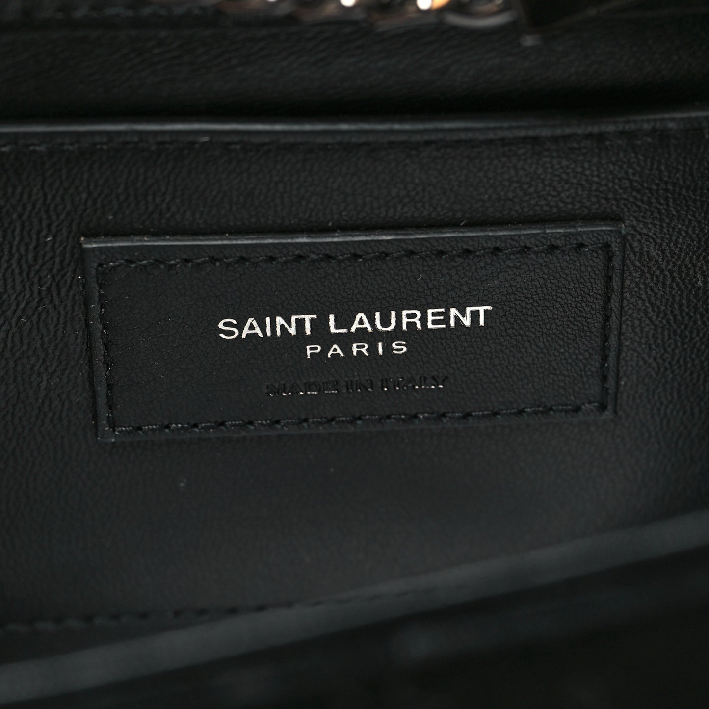 Velvet Crystal Monogram Kate Tassel Chain Wallet Black