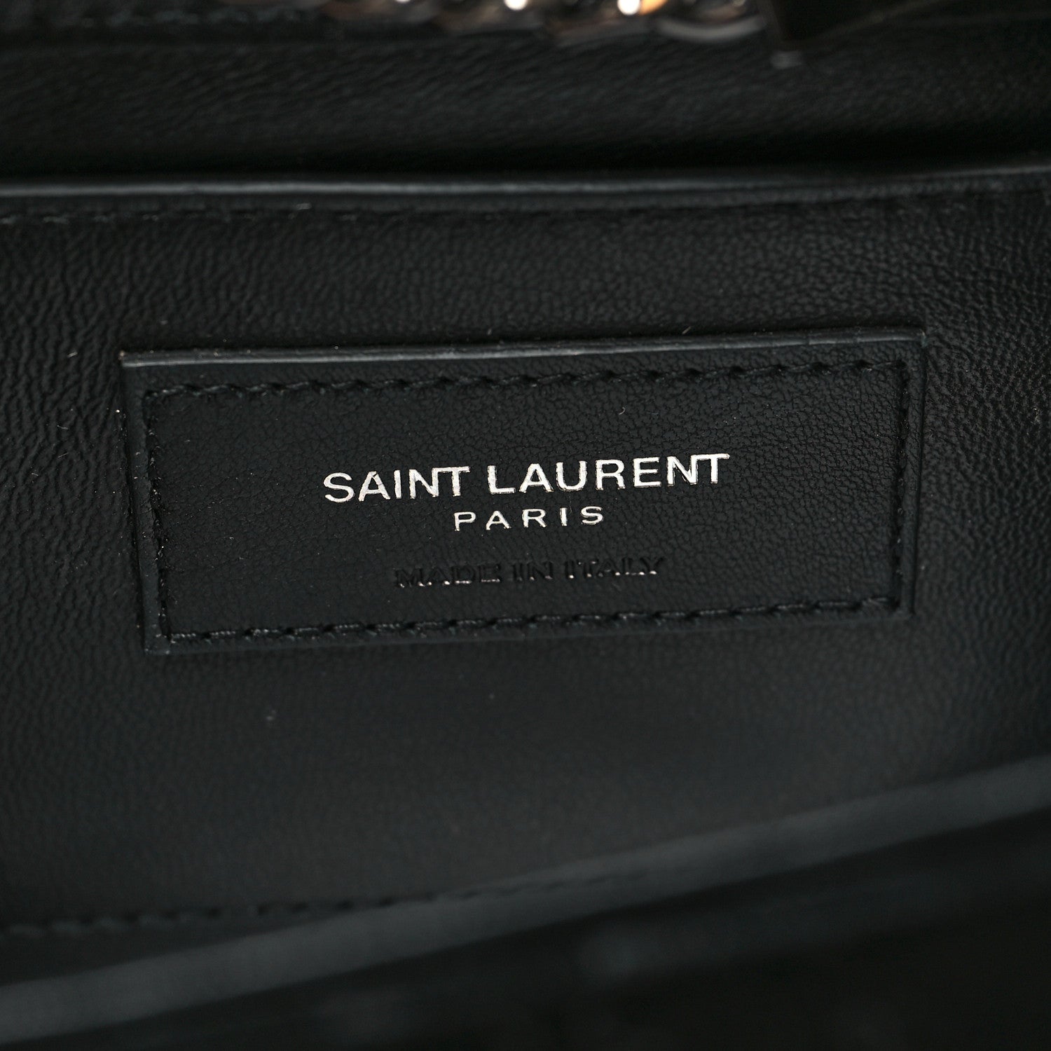 Saint Laurent Velvet Crystal Monogram Kate Tassel Chain Wallet Black 6 of 9