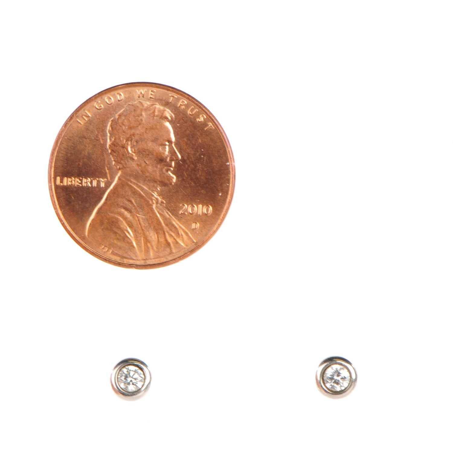 Tiffany Sterling Silver Diamond .30ctw Elsa Peretti Diamonds By The Yard Earrings 2 of 6